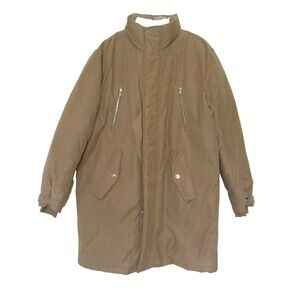 Michael Kors Quilted Parka Puffer Jacket M Men Tan Poly Blend